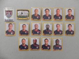 Panini Fussball WM Südafrika 2010 USA 17 Stück 201 - 219