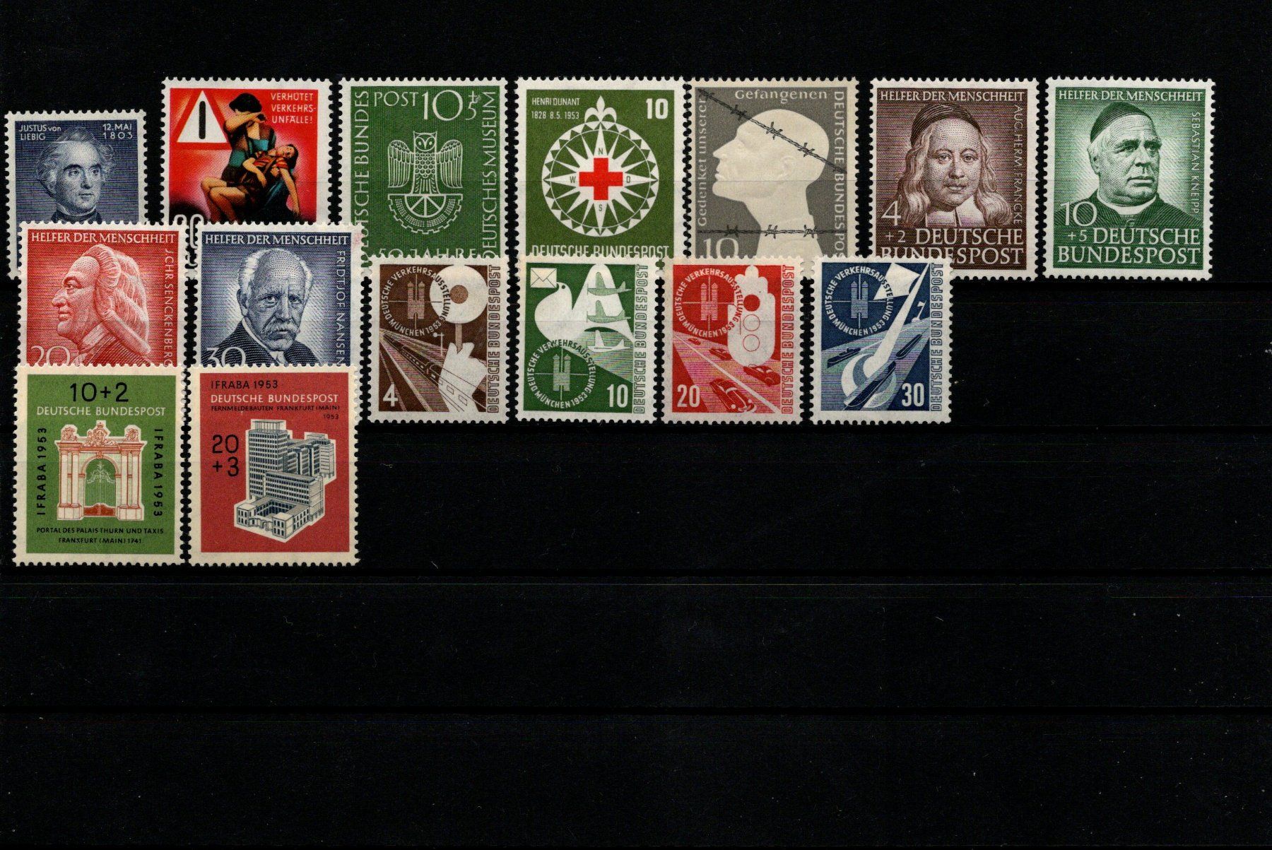 Alle Briefmarken: Allemagne année complète 1953 neufs – Gebraucht aus Moutier von Phillegrec