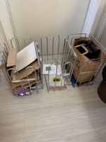 3 praktische Zeitungsstapler Papiersammler aus Metall