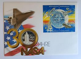 Numisbrief 30 Jahre NASA mit Silbermedaille ab 1 Fr. !!