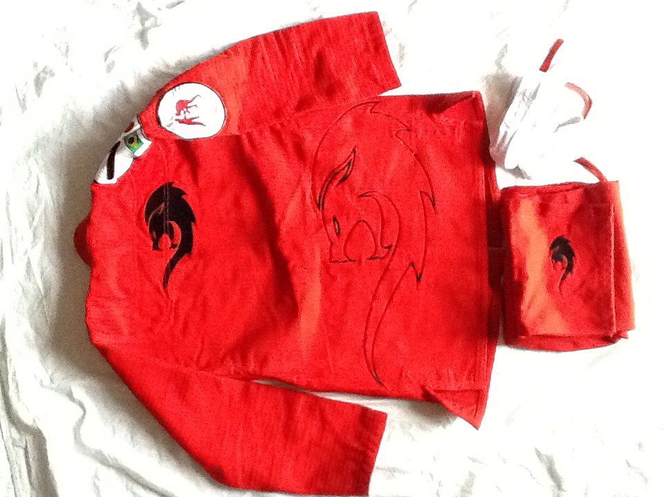Kimono (Gi) Jiu Jitsu Brésilien Enfant Rouge - Coton, Tailles M00 à M4, Neuf, Plusieurs Couleurs Dispo
