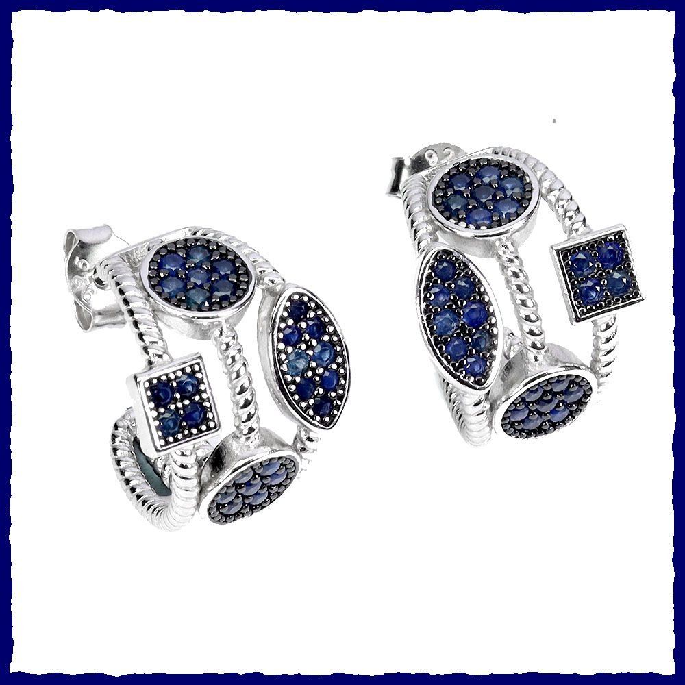 Orecchini pendenti & Orecchini a lobo: ♛ Saphir Ohrringe 925 Silber – Nuovo e nell'imballaggio originale da Oberglatt ZH venduto da Hot-Spot 1