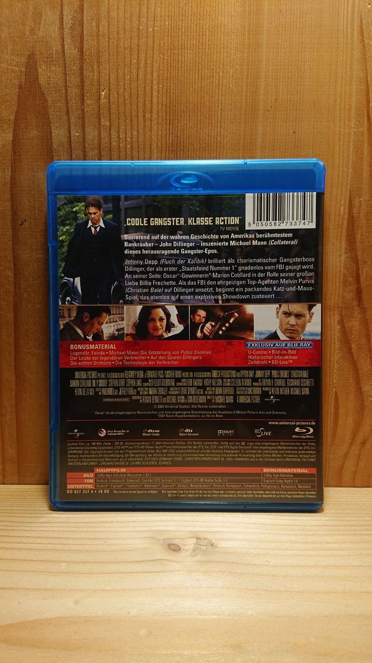 Tutti i DVDs: PUBLIC ENEMIES Blu-Ray mit Johnny Depp – Usato da Wilderswil venduto da Exebub 1
