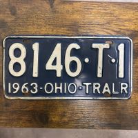 🇺🇸 1963 Vintage U.S. Autoschild - Ohio 8146-T-1