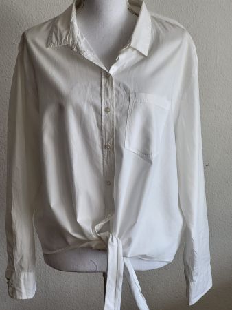 Elegante H&M Damen Bluse weiss , Grösse XL, 100 % Baumwolle