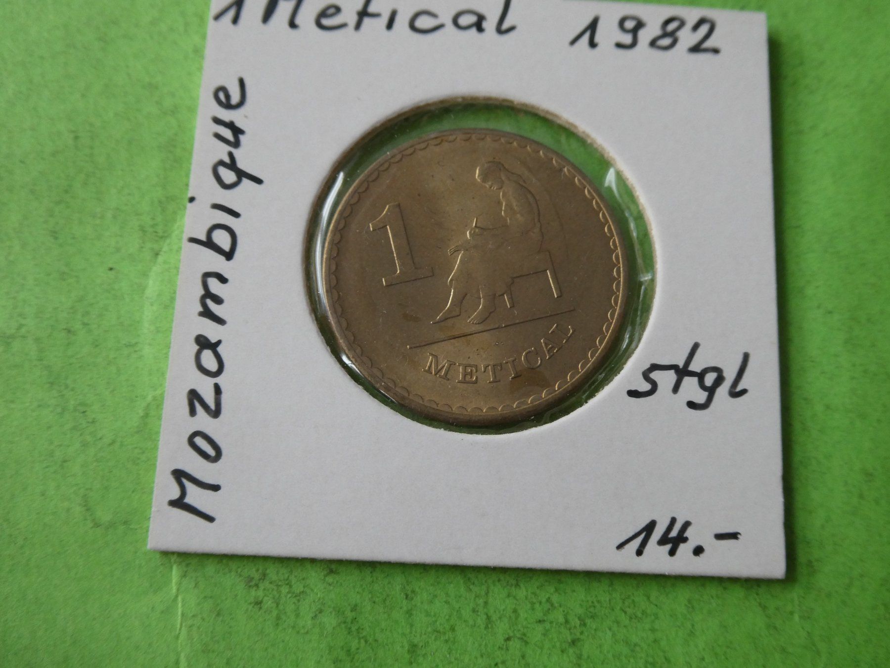 Tutti le monete: Mocambique 1982, 1 Metical    stgl – Usato da Hinterforst venduto da Rohusri