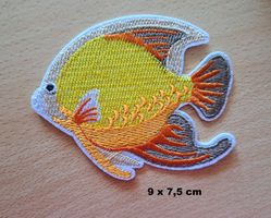 Farbenfroher FISCH - Aufnäher - Aufbügler - 9x7,5cm