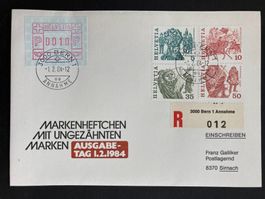 Schweiz 1984 R-FDC MH Volksbräuche Satz Ecke unten rechts