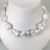 Collier perles de culture baroques 14-20mm Ag925