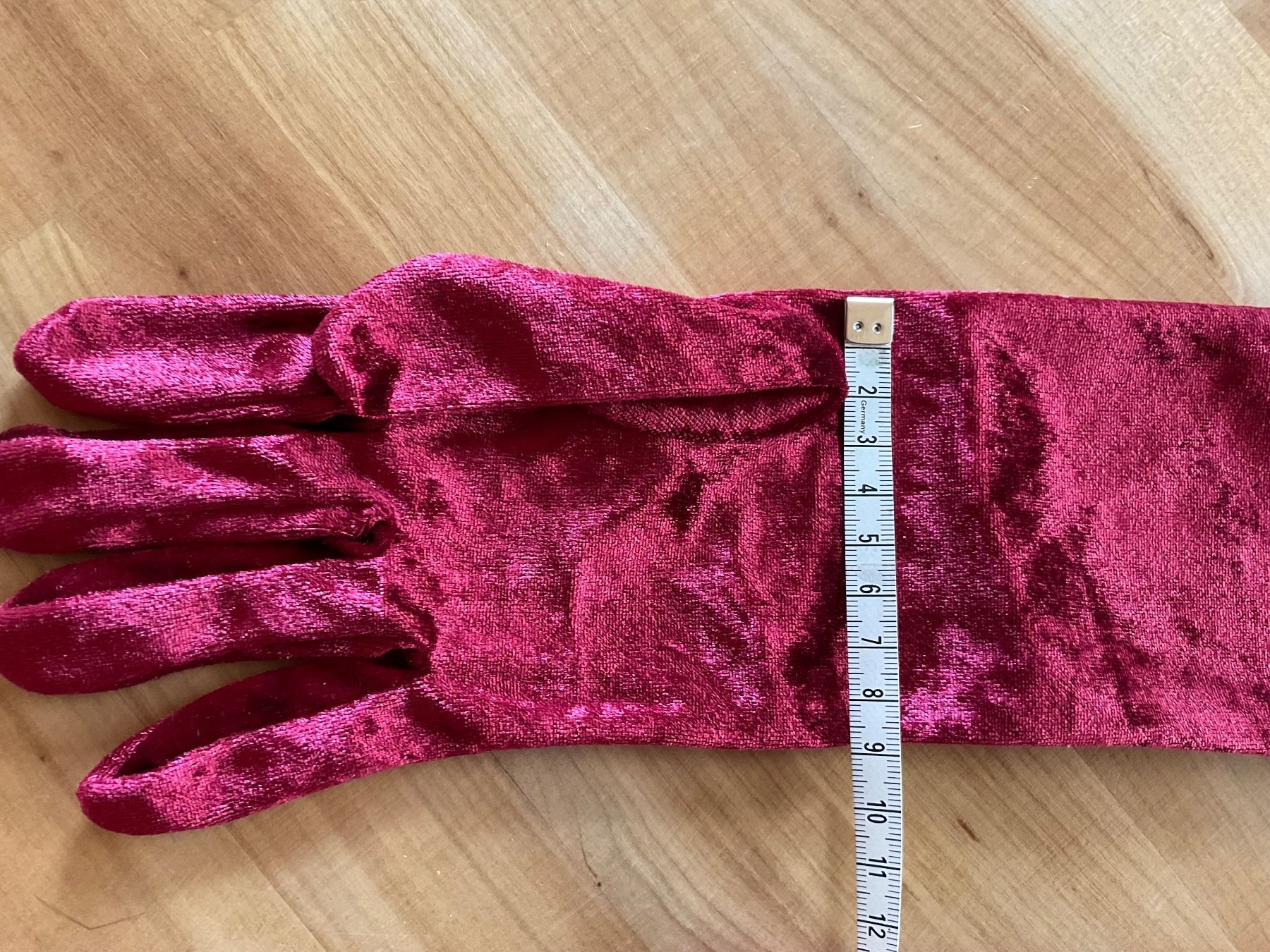 Guanti & manicotti: Stoff Samt Handschuhe Bordeaux lang – Nuovo (secondo la descrizione) da Rümlang venduto da resale35 1