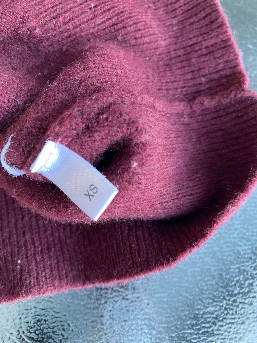 Maglioni & Felpe: Rollkragenpullover bordeauxrot, Gr. XS, 100% Kaschmir – Usato da Zürich venduto da elegantissima2 2