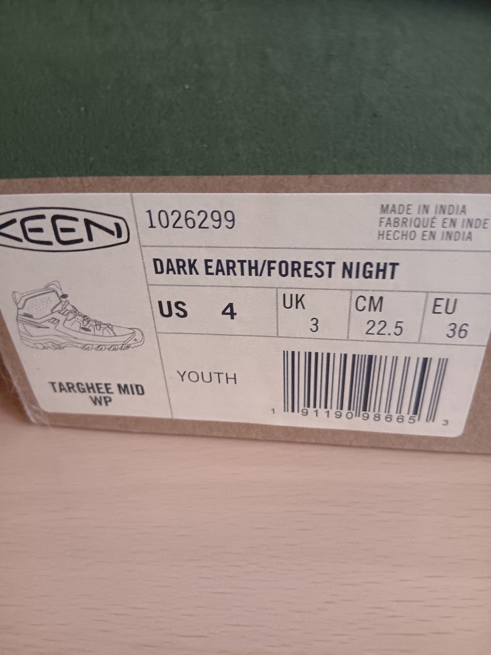 Keen Scarpe per ragazzi: Keen Targhee Mid Wanderschuhe Gr. 36, Neu – Nuovo e nell'imballaggio originale da Kappel SO venduto da Flo25 1