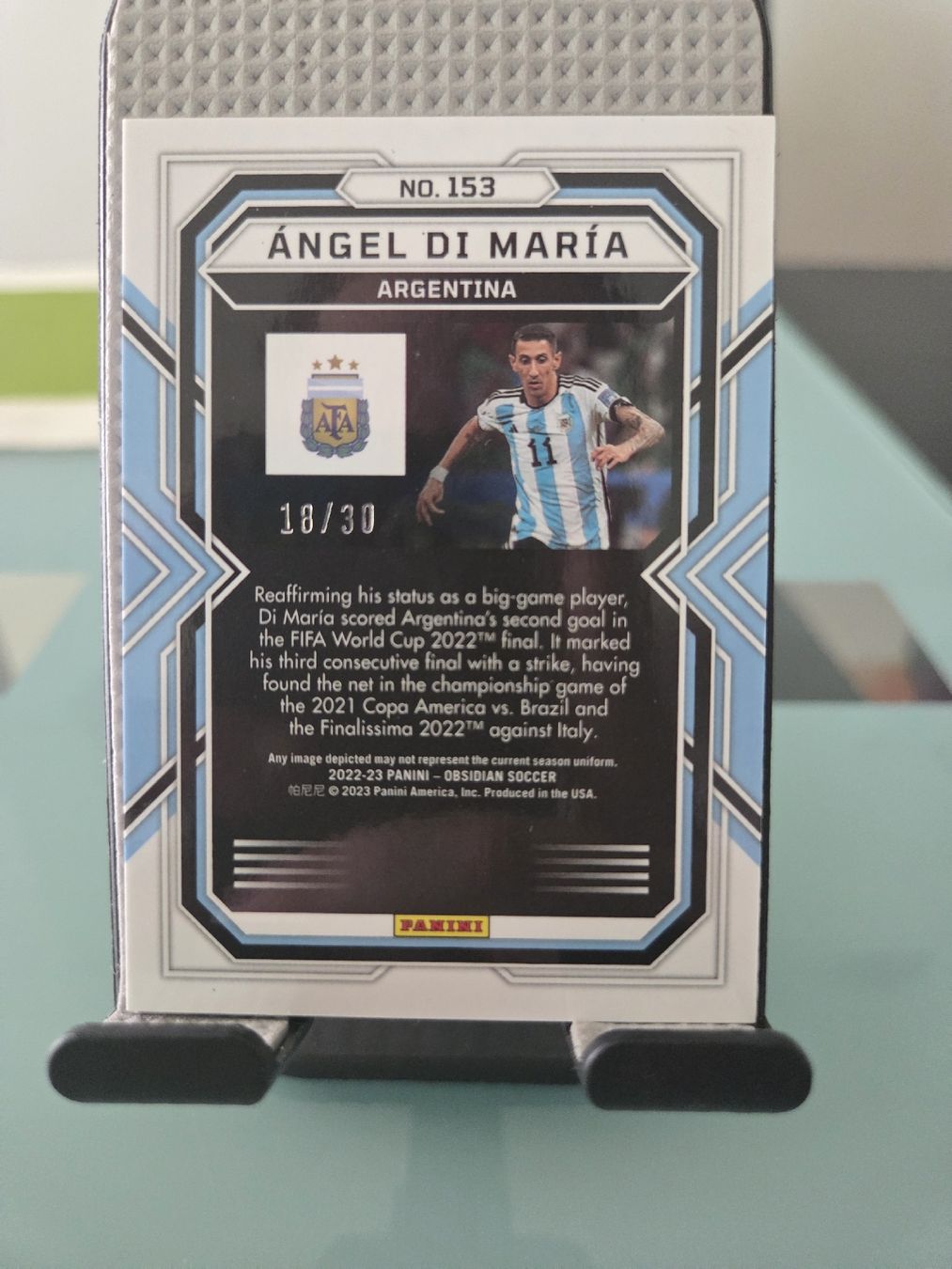Topps Carte collezionabili: Obsidian 2023 Di Maria /30 SP – Usato da Frick venduto da JArc 1