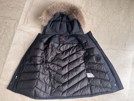✨WOOLRICH PARKA T 10 ans BON ÉTAT AVEC FOURRURE AMOVIBLE