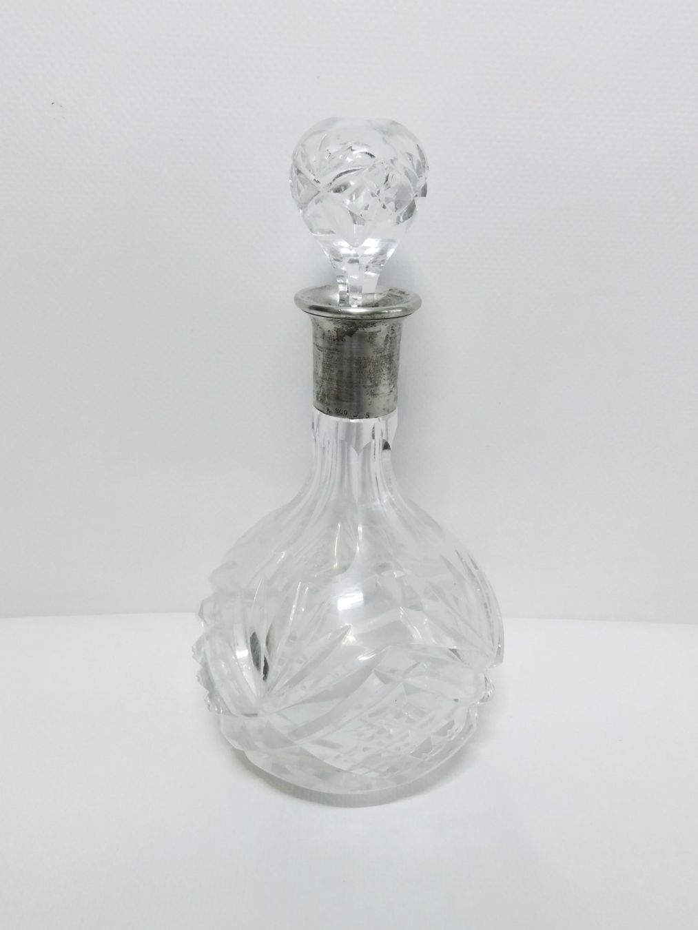 Caraffe: Antik Glas Karaffe mit Silbermontur 800 – Usato da Emmenbrücke venduto da Ulisse-22