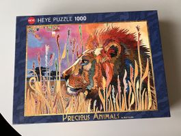 Puzzle Heye 1000 pièces PRECIOUS ANIMALS Lion état neuf
