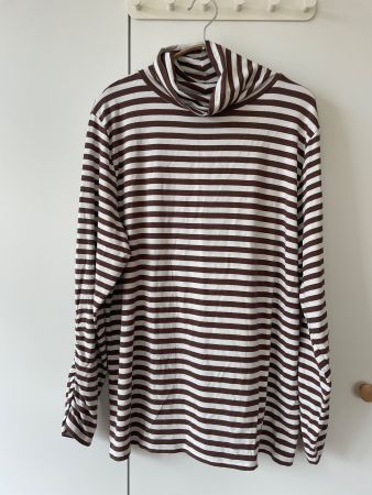 LIEBLINGSSTÜCK Rollkragen-Shirt Gestreift | Gr. 3XL | Braun