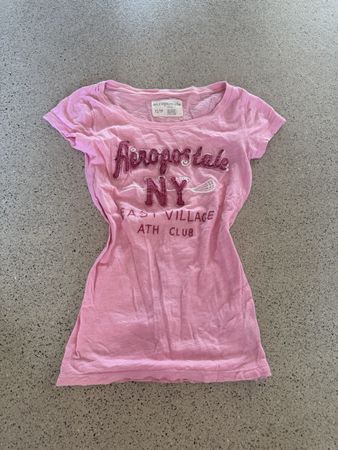 T-shirt Aeropostale rose taille XS/TP bon état