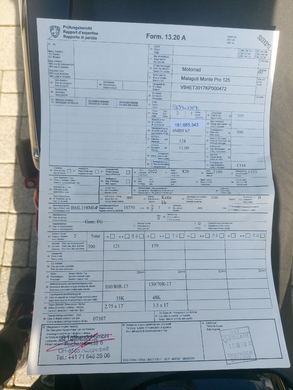 Malaguti Sonstige: Ein Motorrad Malaguti Monte 125ccm – Neu (gemäss Beschreibung) aus Trubschachen von Toefflibueb91 2