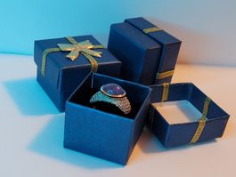 1 Schachtel Ring Verpackung Geschenk 🎁 Schmuck Kasten Box