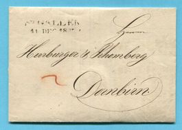 Faltbrief von St. Gallen nach Dornbirn 1827
