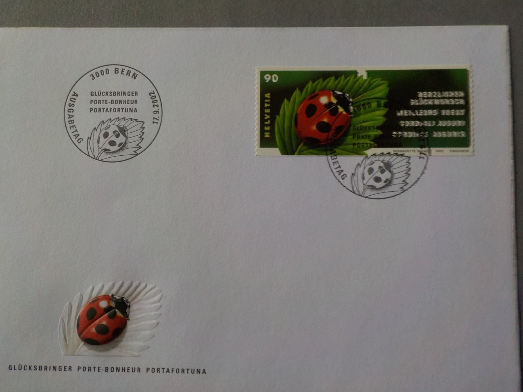 Tutti i francobolli: 2002, FDC, Sondermarke, Glücksbringer – Nuovo (secondo la descrizione) da Muri b. Bern venduto da Ricardoverkauf