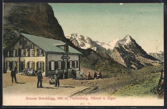 Cartoline postali: Grindelwald, Hotel Grosse Scheidegg mit  – Usato da Berlin venduto da bartko-reher