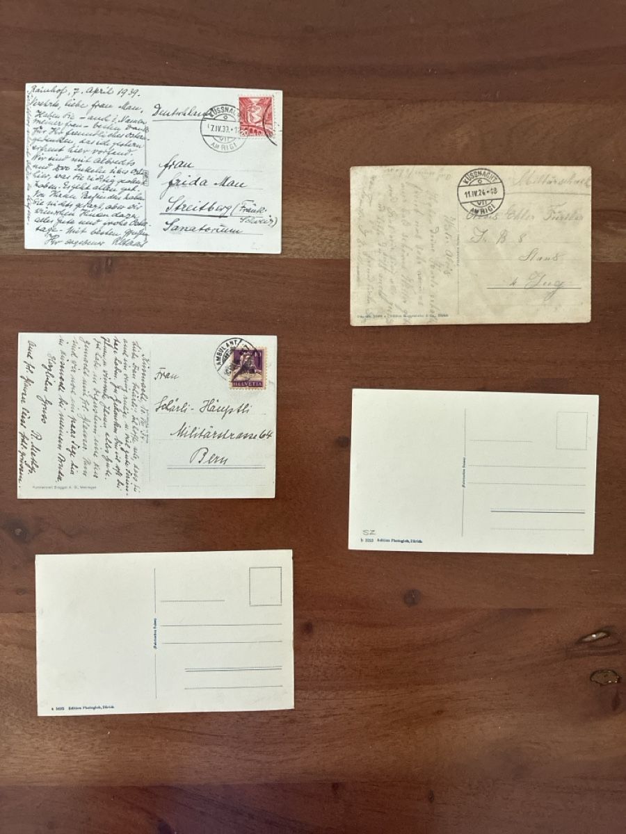 Cartoline postali: 5 Ansichtskarten Schweiz von Küssnacht SZ – Usato da Oftringen venduto da Cla.vD.74 1