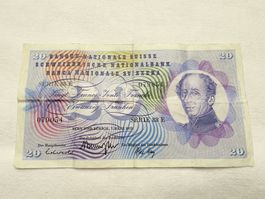 Alte 20 Franken Note, Serie 88 E (1973)