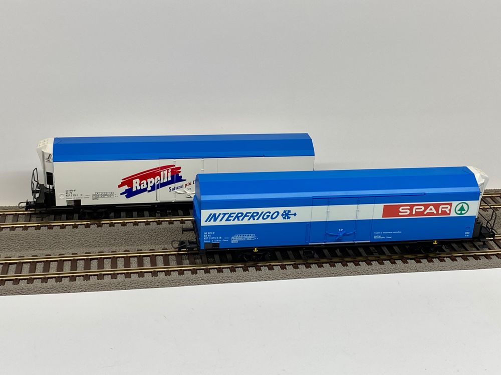 2 x Roco (H0 GS) FS Interfrigo-Kühlwagen SPAR und Rapelli (Gebraucht ...