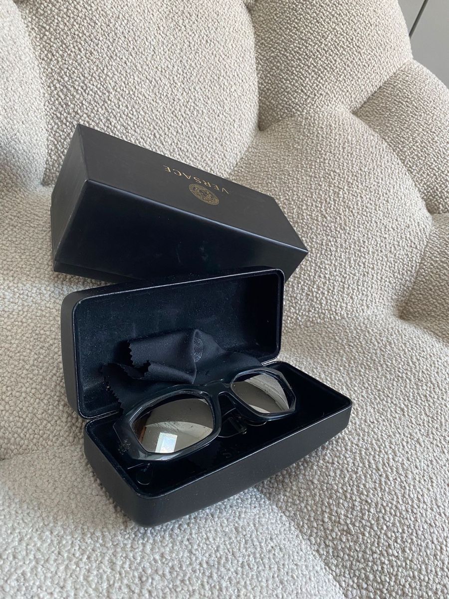 Versace Brillen & Gläser: Versace glasses chrome glass, transparent grey – Gebraucht aus Genève von Allhype 3