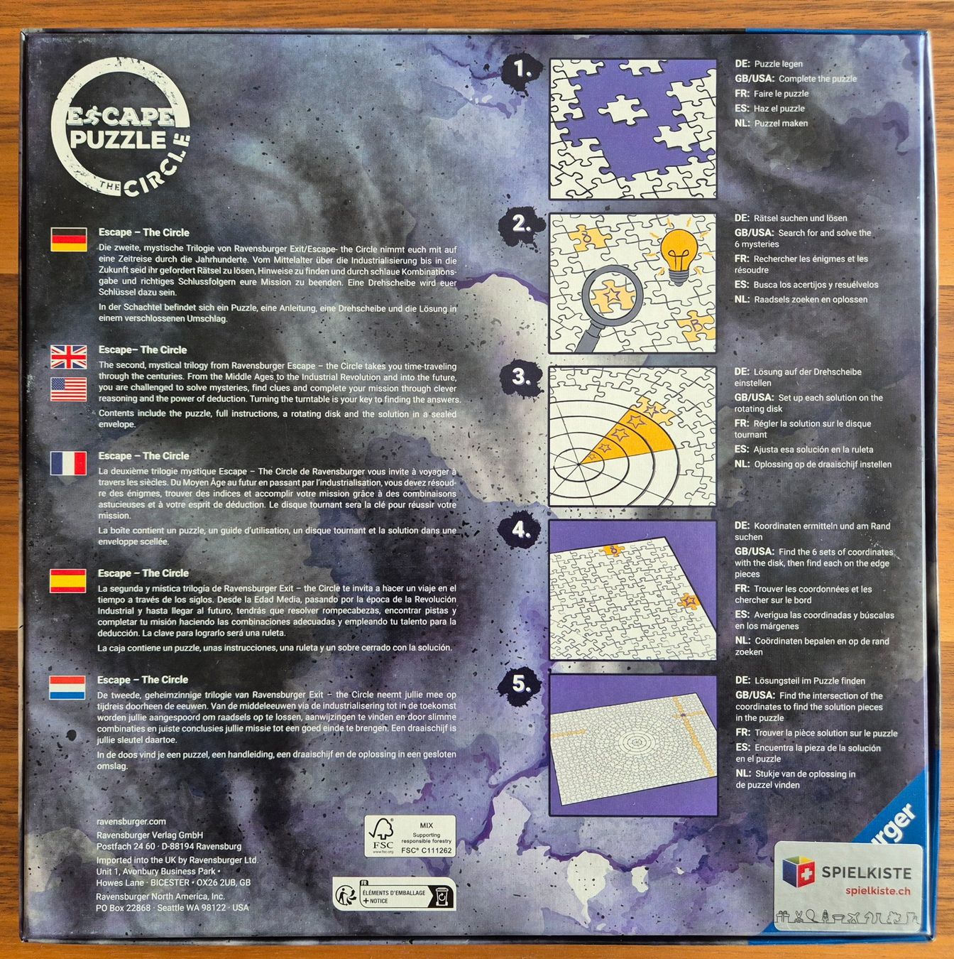 Ravensburger Puzzles: Ravensburger EXIT Puzzle - The Circle, Anno 1683 - 919 Teile – Gebraucht aus Dübendorf von mic_8s68 2