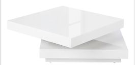 Salontisch / Beistelltisch Weiss Quadratisch