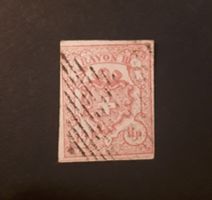 1852: Rayon 15 Rp.ziegelrot kleine Wertziffer Nr.18
