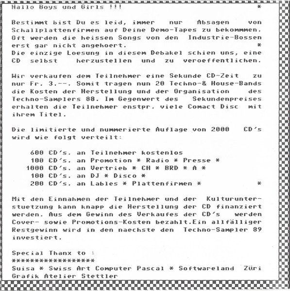 CDs: Various: Swiss Techno Sampler - Real Noise - Vergriffen! - c – Gebraucht aus Brittnau von Zibu 3