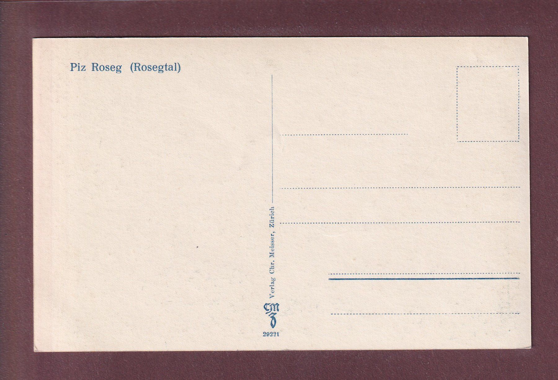 Cartoline postali: PIZ ROSEG – Usato da Pully venduto da nicecards 1