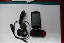 Garmin Edge Computer mit R+R Halterung Ladekabel und Leuchte
