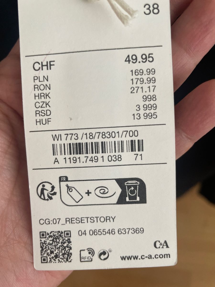 C&A Giacche: C&A Black Blazer - Size 38 - Never Worn - New with Tags – Nuovo e nell'imballaggio originale da Münsingen venduto da Simged 2
