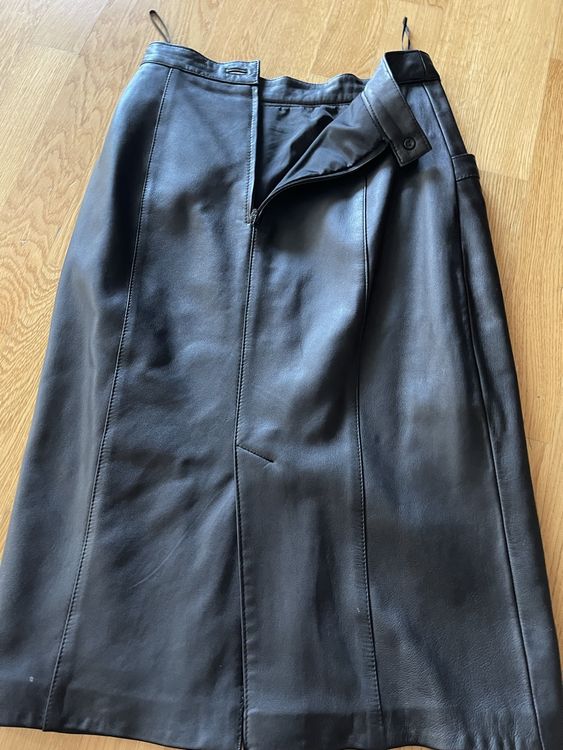 Gonne: Rock Schicker Lederrock, schwarz, Gr. 38 – Usato da Rüschlikon venduto da leo_mwz2 3