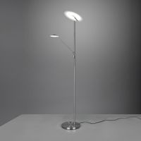 LED Stehleuchte, Nickel, 180 cm Höhe
