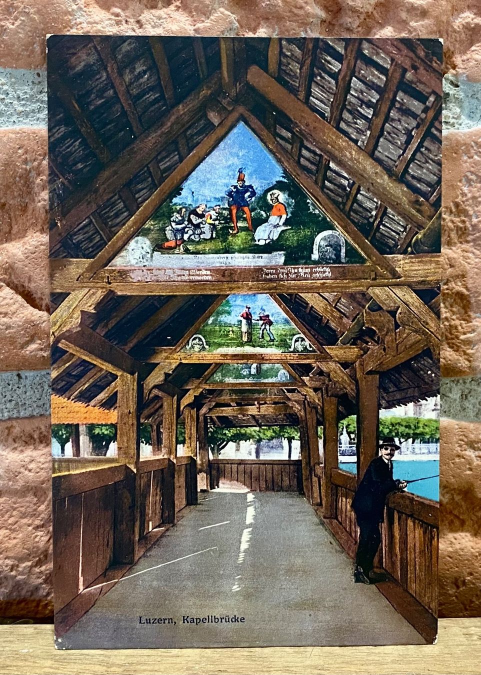 Cartoline postali: Luzern, Kapellbrücke - Innenansicht – Usato da Root venduto da ENGLAND-TREASURES