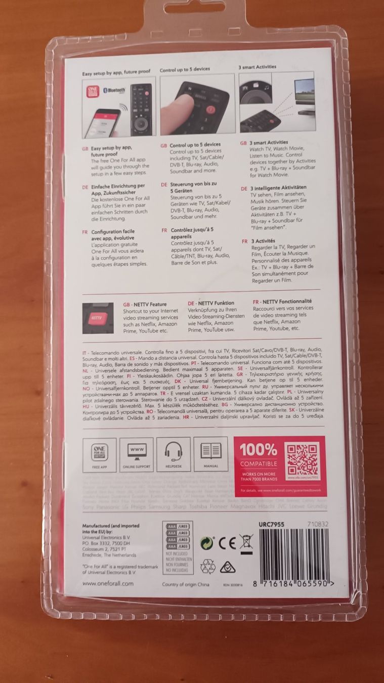 Fernbedienungen: Universalfernbedienung One For All smart control 5 – Neu (gemäss Beschreibung) aus Zürich von Tgreuti 2