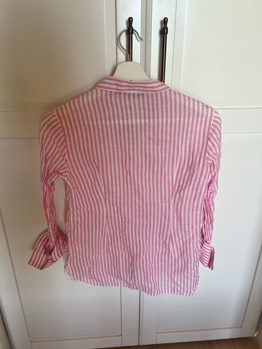 Massimo Dutti Camicette: Chemise en lin rayée rose blanche Massimo Dutti  – Nuovo (secondo la descrizione) da  venduto da  2