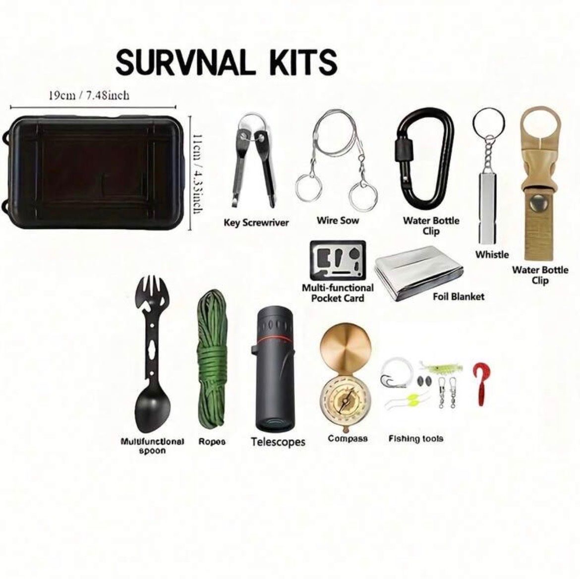 Alle Werkzeuge: Survival Kit / Notfall Ausrüstung Camping Outdoor – Neu und originalverpackt aus Emmenbrücke von ShopDirect 6