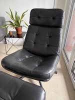 IKEA HAVBERG Sessel Leder schwarz