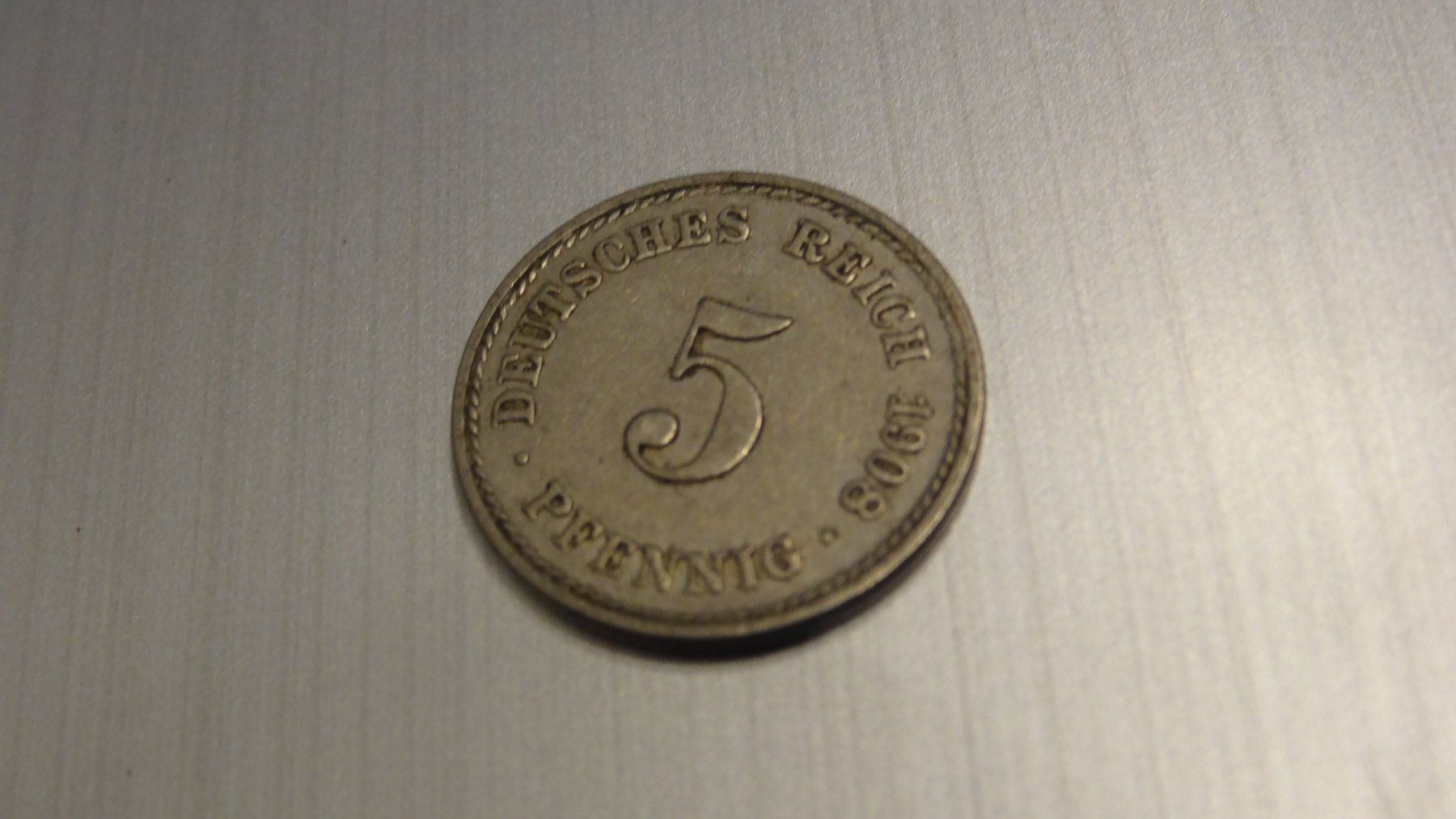 Alle Münzen: 1908 Deutsches Reich 5 Pfennig – Gebraucht aus Olten von pechsisa1