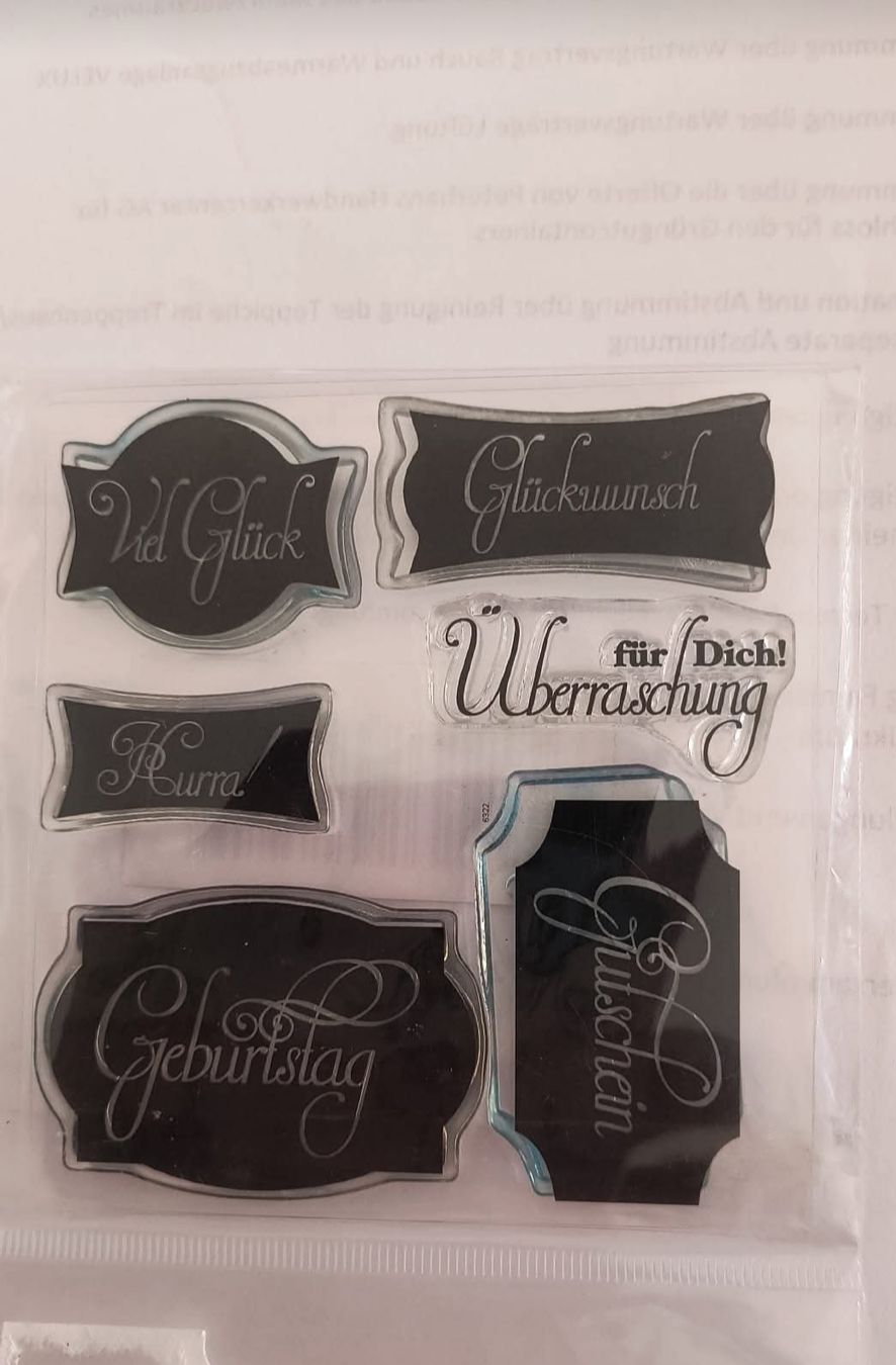 Timbri: Stempel Set, Grusskarten, Geburtstag, Glückwunsch – Usato da Würenlingen venduto da pjs-at-tutti