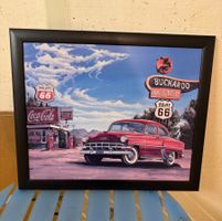 US-Retro Bild Route 66 gerahmt