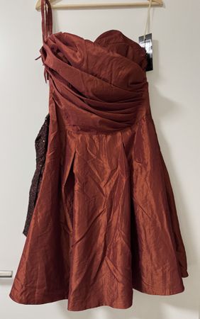 Festliches Kleid, Gr. 42, terracotta-farben