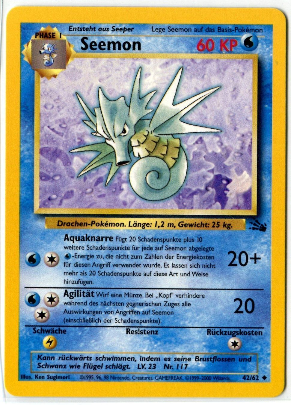Pokémon Carte collezionabili: Seemon Fossil Set 42/62 Deutsch Mint – Nuovo (secondo la descrizione) da Dornach venduto da Deco89